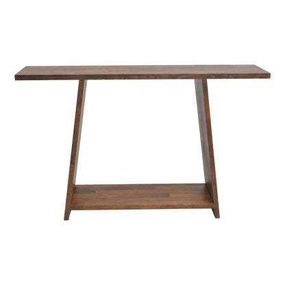 Console Edgar pakoworld natural pine wood 30mm walnut 139x29x90cm