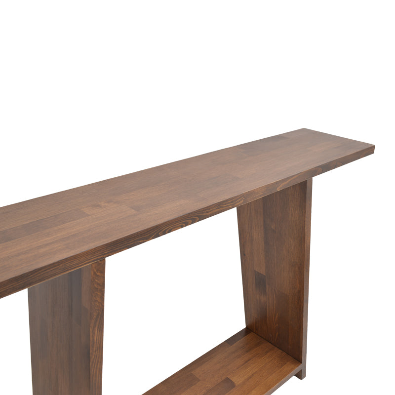 Console Edgar pakoworld natural pine wood 30mm walnut 139x29x90cm