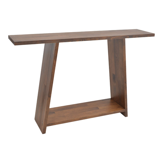 Console Edgar pakoworld natural pine wood 30mm walnut 139x29x90cm