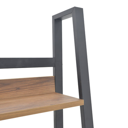Bookcase Ryder walnut-black 75x36x185cm