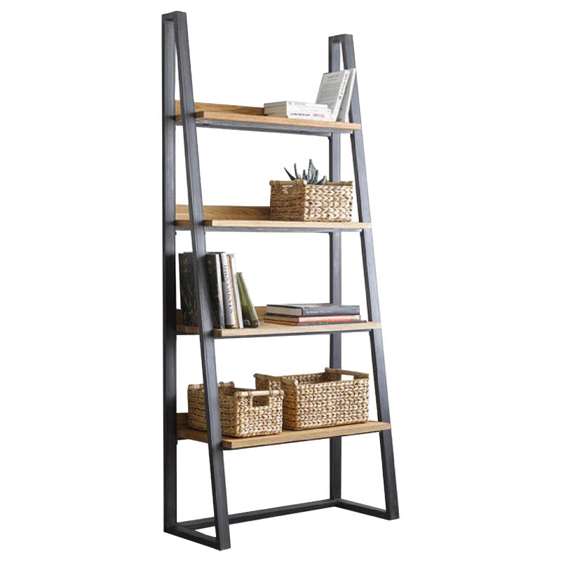 Bookcase Ryder pakoworld walnut-black 75x36x185cm