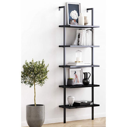 Bookcase Harris pakoworld black 70x22x200cm