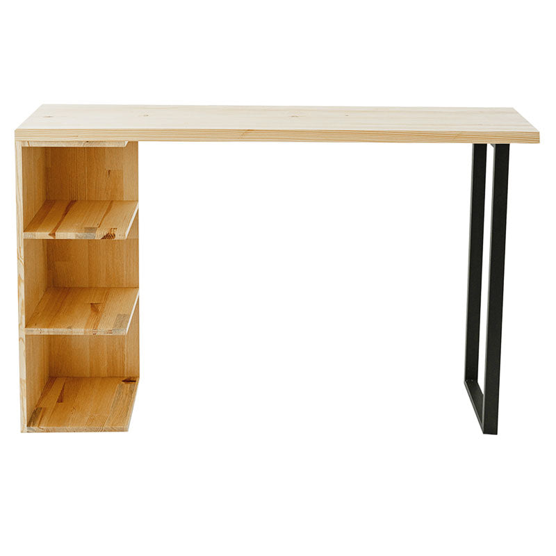 Table Bar Collins natural pine wood 35mm natural- black 139x29x90cm