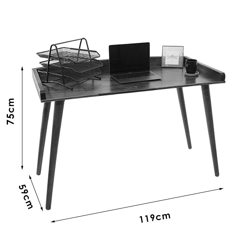 Office desk Brady  pakoworld natural pine wood walnut 119x59x75cm