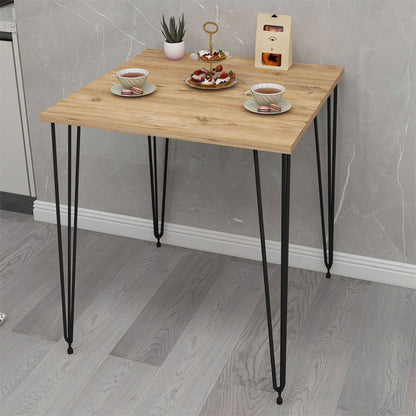 Table Bruce pakoworld walnut-black 60x60x74cm