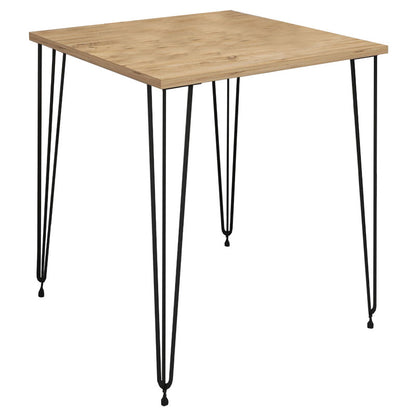 Table Bruce pakoworld walnut-black 60x60x74cm