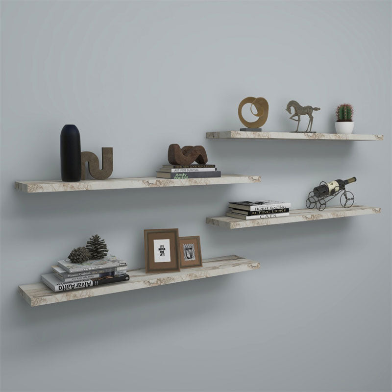 Wall set unit Brian pakoworld 4 pics white marble 60x15x1.8cm