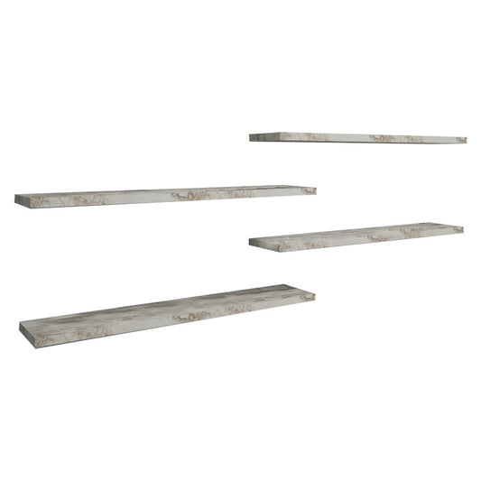 Wall set unit Brian pakoworld 4 pics white marble 60x15x1.8cm