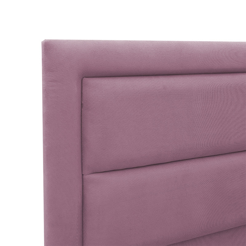 Double Bed Luzia pakoworld fabric color pink 160x200cm