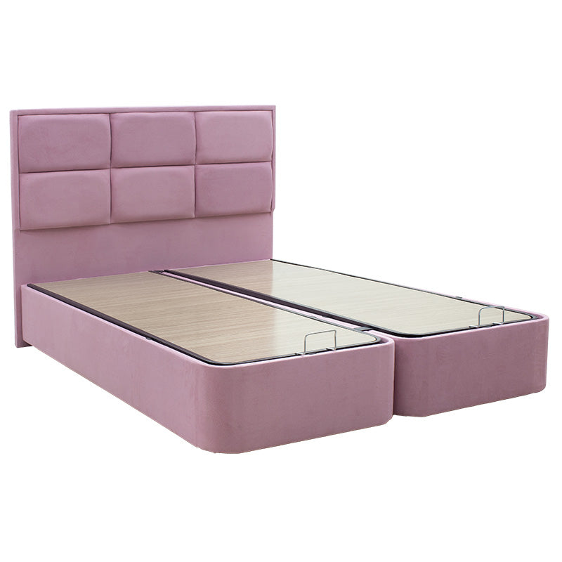 Double Bed Blair pakoworld fabric color pink 160x200cm