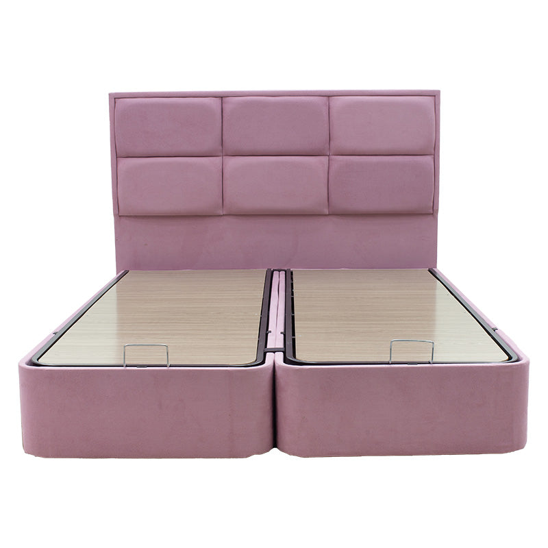 Double Bed Blair pakoworld fabric color pink 160x200cm