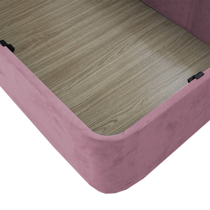 Double Bed Blair pakoworld fabric color pink 160x200cm