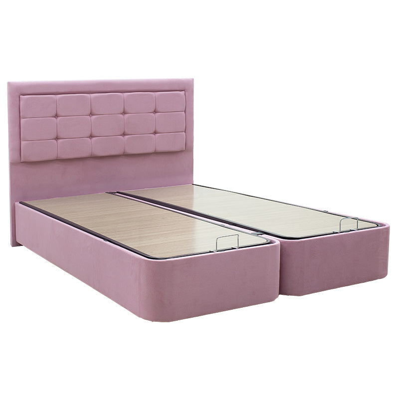 Double Bed Kenzie pakoworld fabric color pink 160x200cm