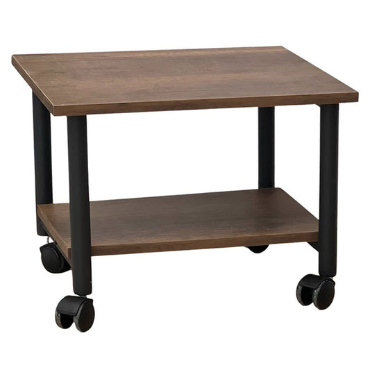 Coffee table Dolly pakoworld on wheels walnut-black 48x40x36cm