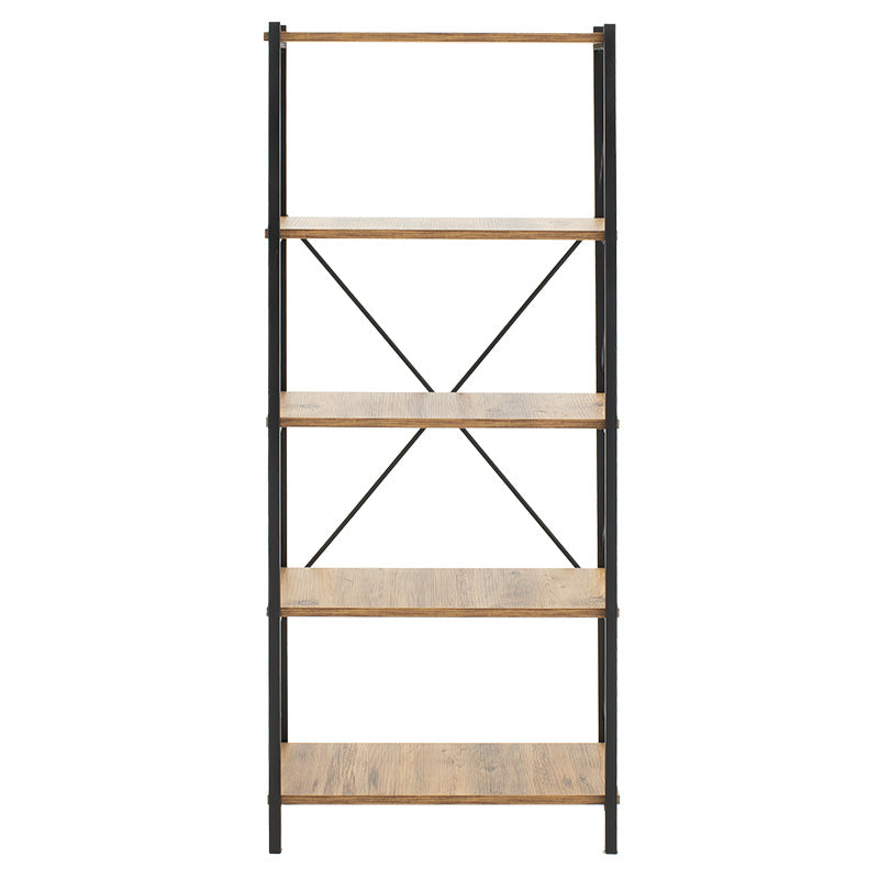 Bookcase Giulio pakoworld walnut-black 60x34x150cm