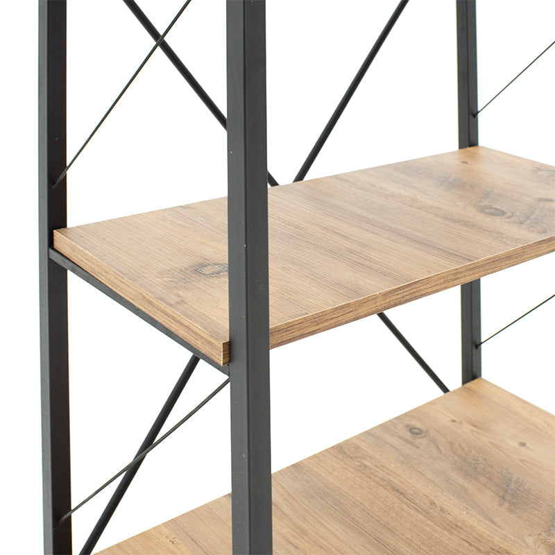 Bookcase Giulio pakoworld walnut-black 60x34x150cm