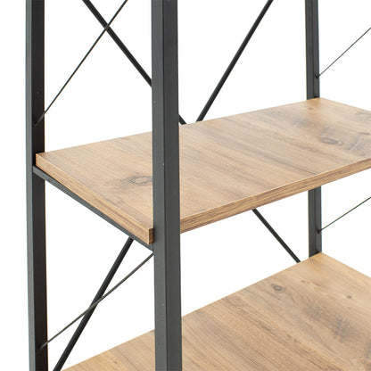 Bookcase Giulio pakoworld walnut-black 60x34x150cm