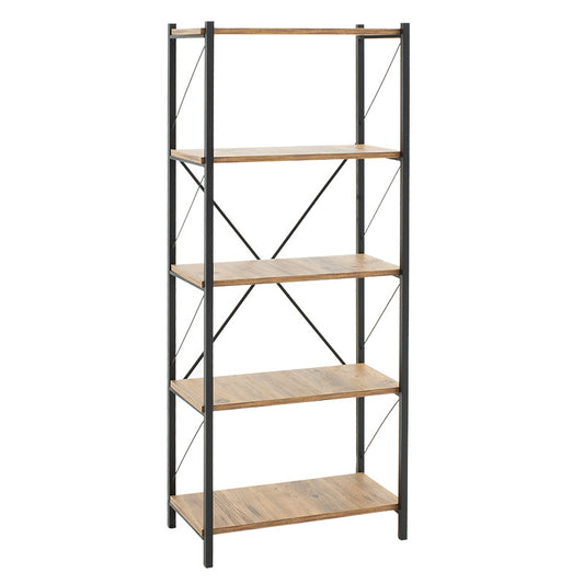 Bookcase Giulio pakoworld walnut-black 60x34x150cm