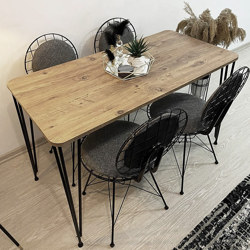 Table Bruce pakoworld walnut-black 120x73x73cm