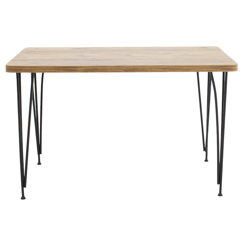 Table Bruce pakoworld walnut-black 120x73x73cm