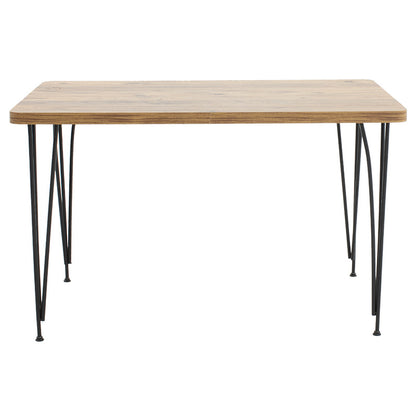 Table Bruce pakoworld walnut-black 120x73x73cm