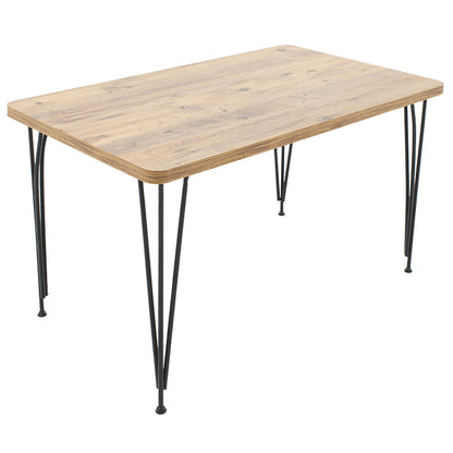 Table Bruce pakoworld walnut-black 120x73x73cm