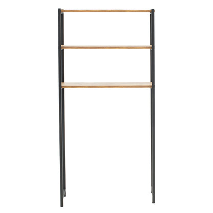 Bathroom rack Alessandro pakoworld walnut-black 70x21x150cm