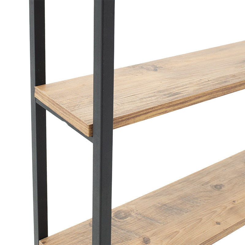 Bathroom rack Alessandro pakoworld walnut-black 70x21x150cm