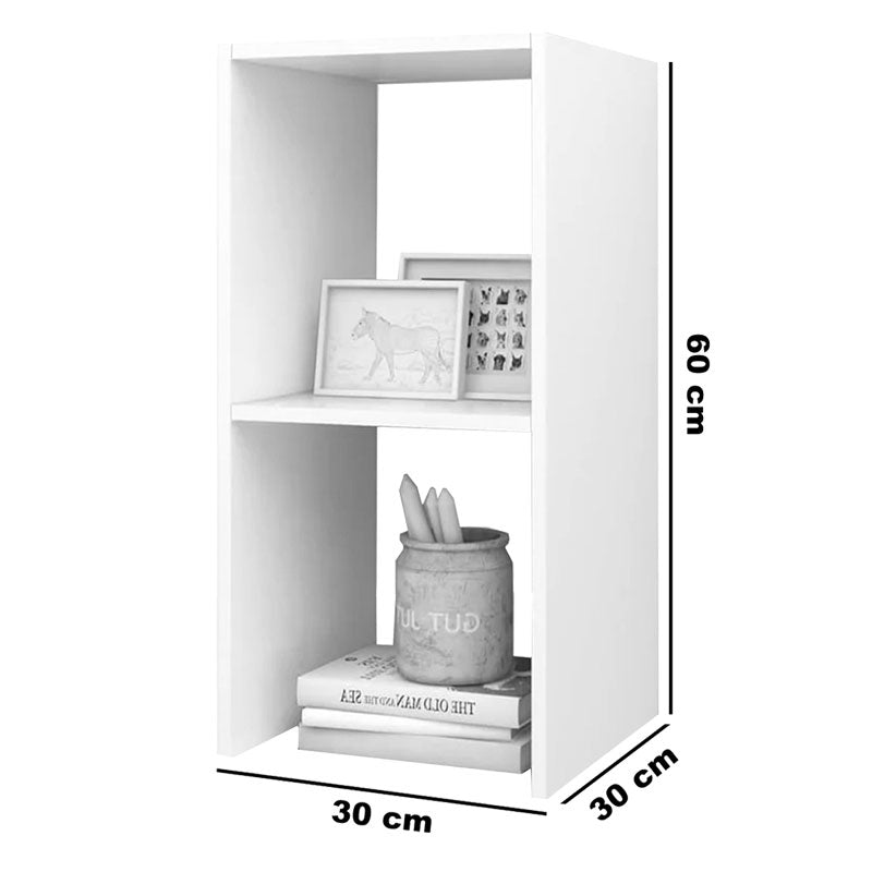 Side table Leofric pakoworld white melamine 30x30x60cm