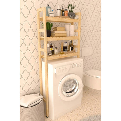 Laundry cabinet Godric pakoworld natural 70x21x150cm