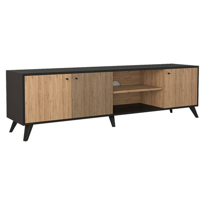 Tv stand Flipter pakoworld melamine sonoma-black 180x40x51cm