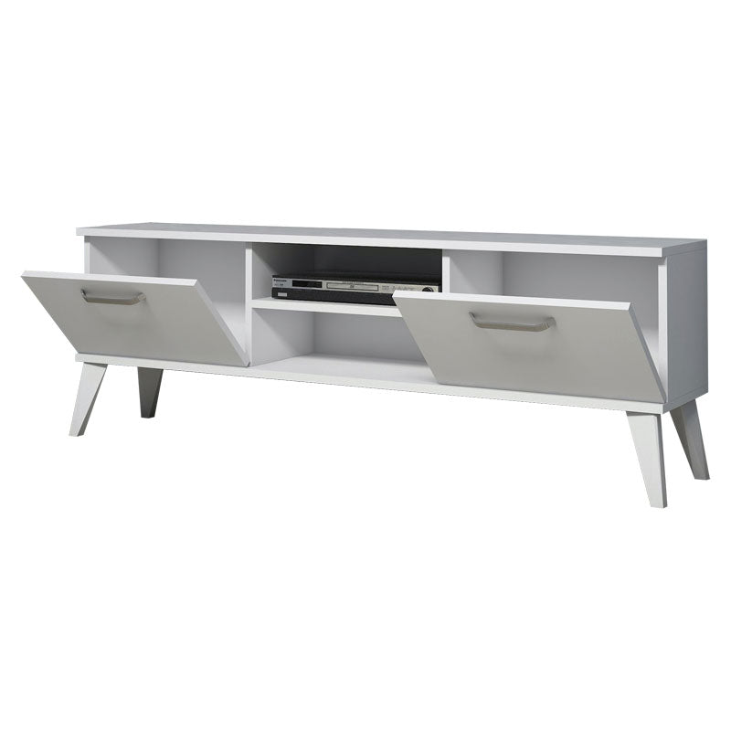 Tv unit Meliray pakoworld melamine white 150x30x50,6cm