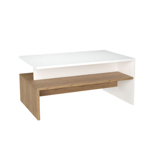 Coffee table Rihardo pakoworld melamine oak-white 90x56x42cm