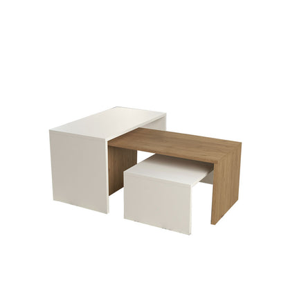 Coffee table Alteo pakoworld melamine oak-white 65x45x35cm