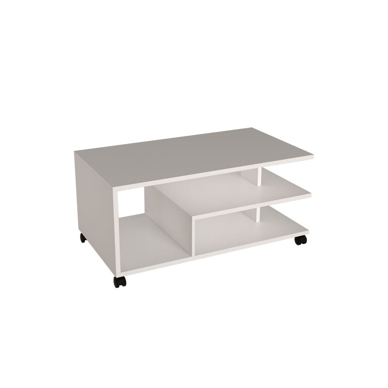 Coffee table Jayper pakoworld wheelbarrow melamine white 90x50x40cm