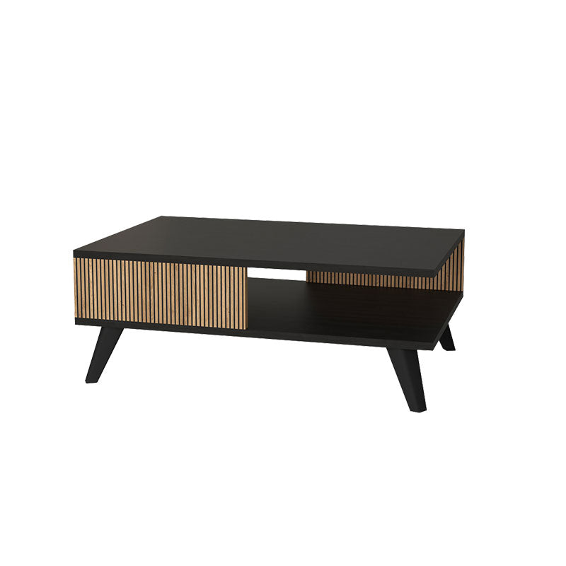 Coffee table Flipter pakoworld melamine oak-black 83x54x34cm