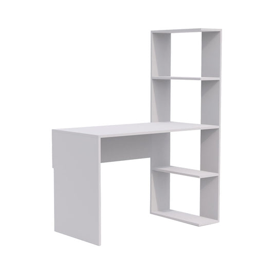 Study desk-bookcase Matthew pakoworld melamine white 114x56x141cm