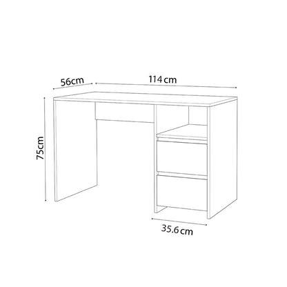 Study desk Joniel pakoworld melamine cream 114x56x75cm