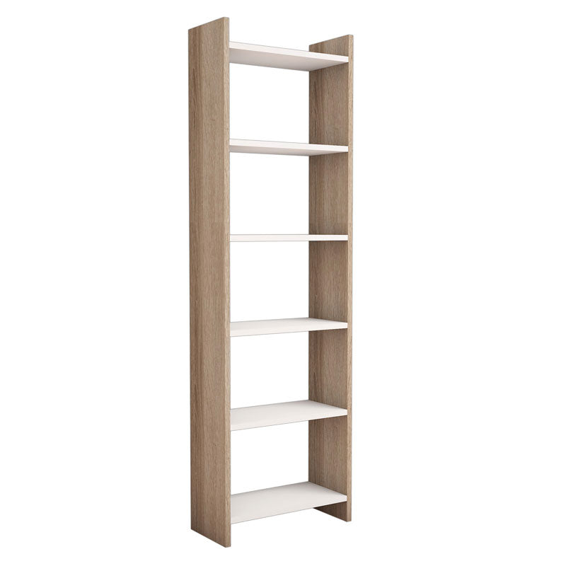 Bookcase Darco pakoworld melamine oak-white 48.6x22x160cm