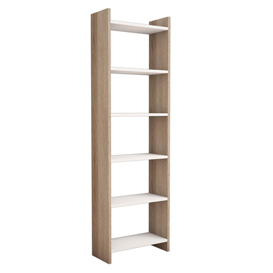Bookcase Darco pakoworld melamine oak-white 48.6x22x160cm