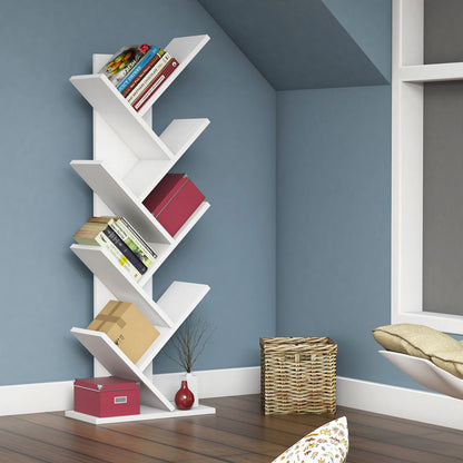 Bookcase Luptus pakoworld melamine white 46x22x128.5cm