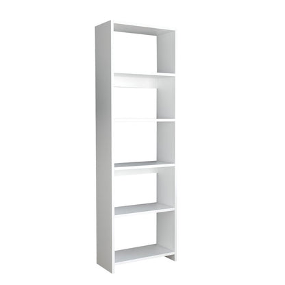 Bookcase Robelo pakoworld melamine white 48.6x22x160cm