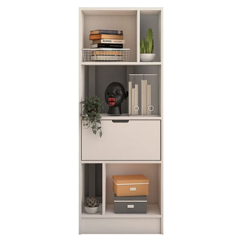 Bookcase Iacov pakoworld melamine white 60x36x160cm