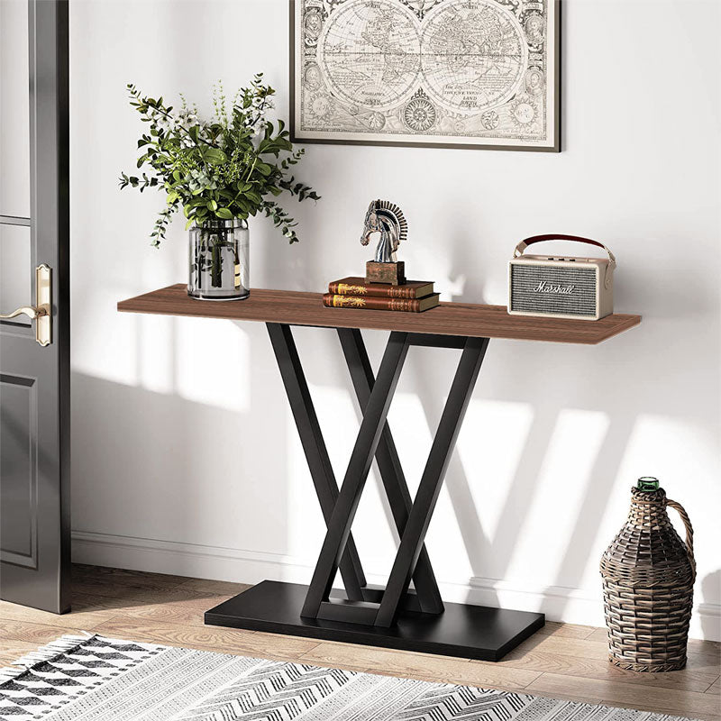 Console Wirmo walnut meamine-black metal leg 110x30x80cm