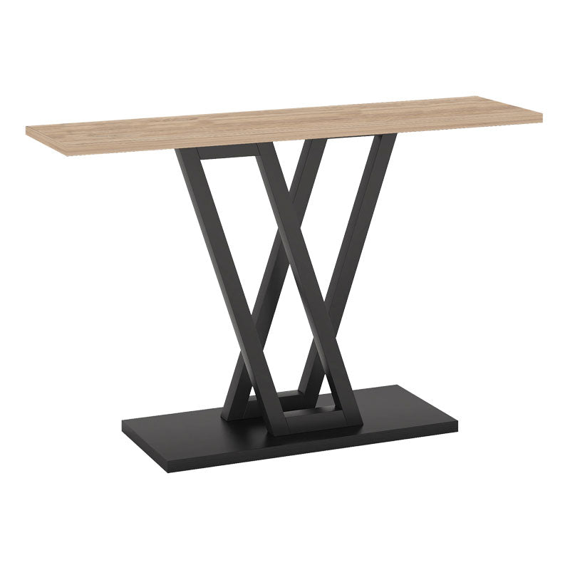 Console Wirmo natural-black melamine- metal black leg 110x30x80cm