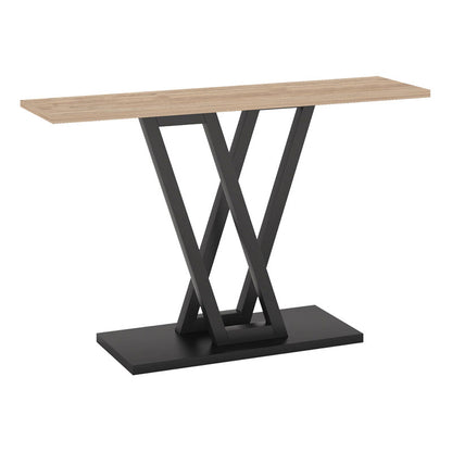 Console Wirmo natural-black melamine- metal black leg 110x30x80cm