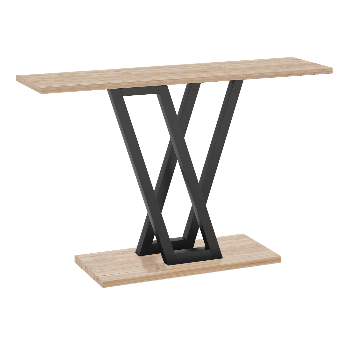 Console Wirmo pakoworld natural melamine- metal black leg 110x30x80cm