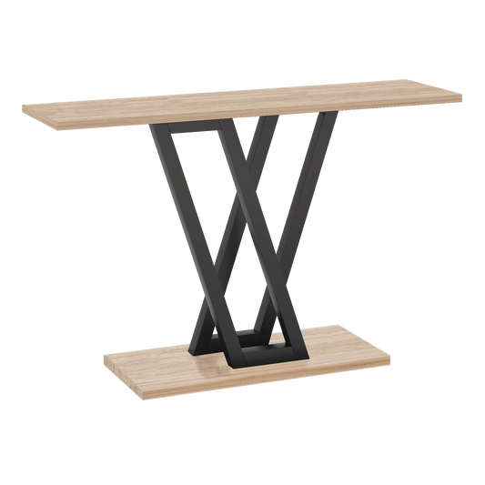 Console Wirmo pakoworld natural melamine- metal black leg 110x30x80cm