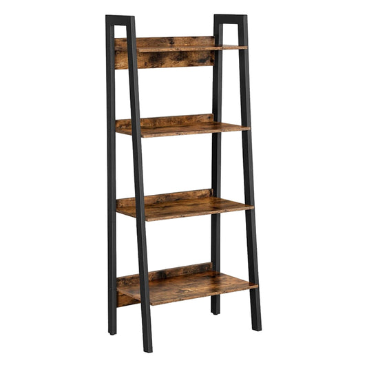 Bookcase Zegria pakoworld walnut-black melamine 56x34x137cm