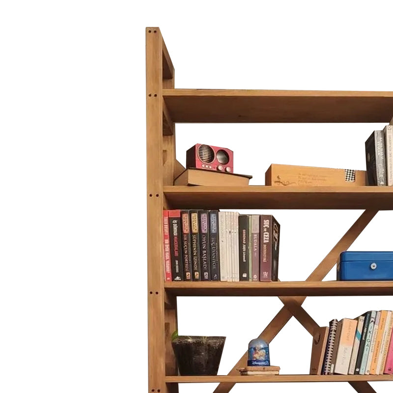 Bookcase Perezy pakoworld walnut matte melamine 96x30x200cm